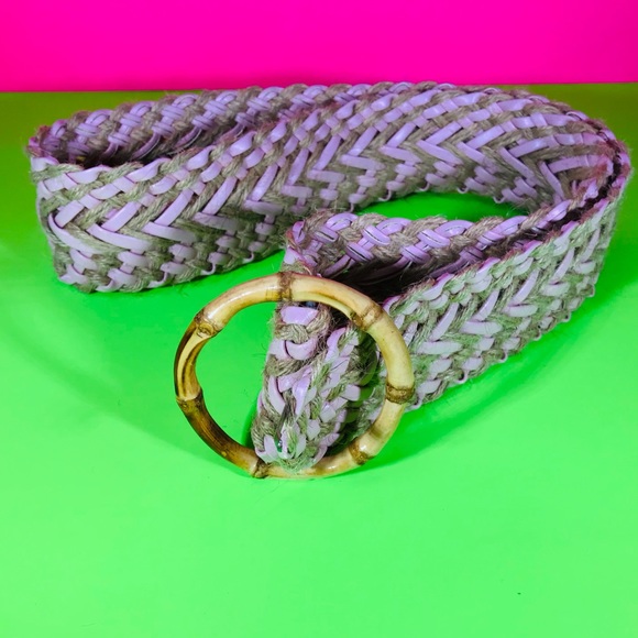 Pink Rope Braided Vintage Deadstock Boho Earthy main image 4